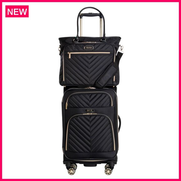 20-Inch Expandable Carry-On Suitcase & 15-Inch Laptop Tote Bundle